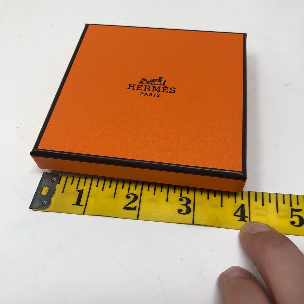 Hermes Jewelry Box Set Gift Shopping Orange Herringbone Dust Bag Care Booklets - Picture 9 of 11
